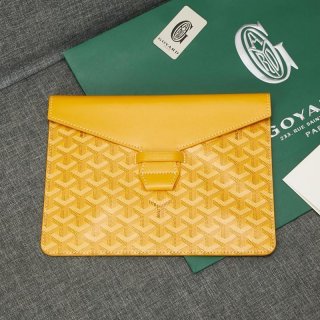 Goyard Goyardine Envelope Clutch Yellow