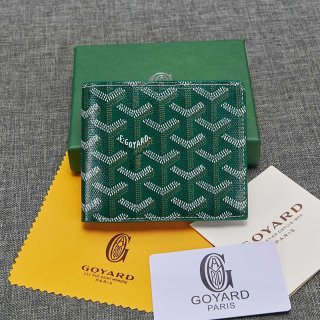 Goyard Goyardine Victoire Bifold Wallet Green