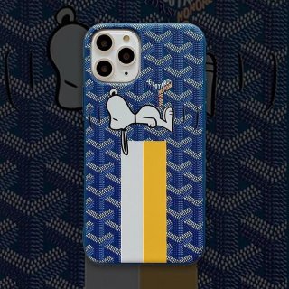 Goyard Goyardine Saint Louis X Snoopy iPhone Case Blue