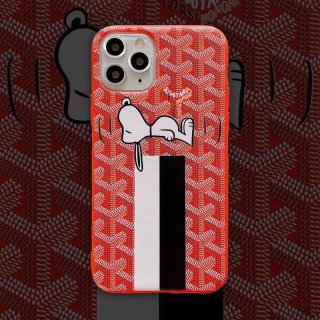 Goyard Goyardine Saint Louis X Snoopy iPhone Case Red